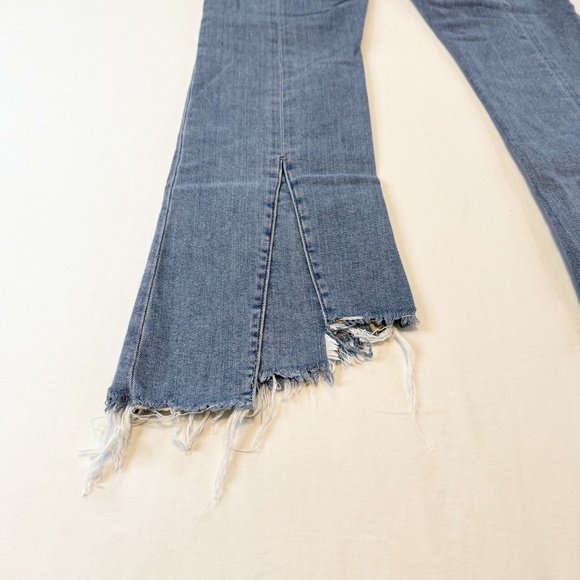 FRAME Denim Size 26 Le Crop Mini Boot Fox Blue Jeans Mid Rise Frayed Hi Lo Hem - Picture 14 of 16